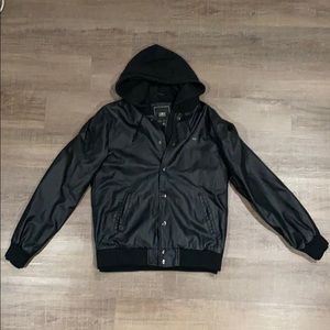 Obey Leather Bomber Jacket